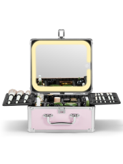 Makeup Box with A Detachable Lighted Mirror