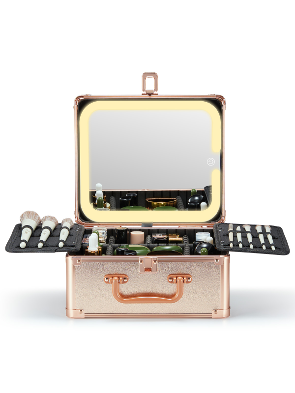 Makeup Box with A Detachable Lighted Mirror