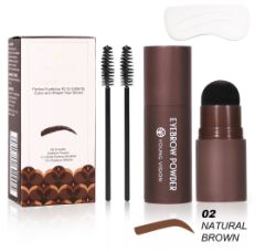 YOUNG VISION Eyebrow Definer Powder Stamp Makeup With 10 Reusable Stencils Long Lasting Waterproof For Perfect Brow