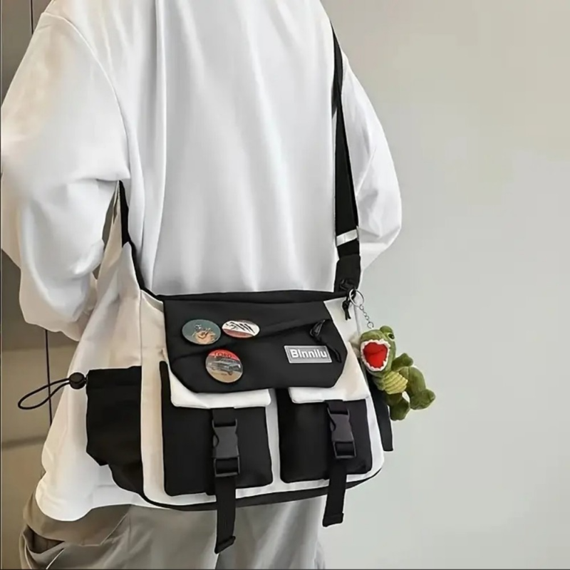 Versatile Crossbody Messenger Bag Backpack  Large Capacity Aesthetic Cute Casual Travel  Daypacks