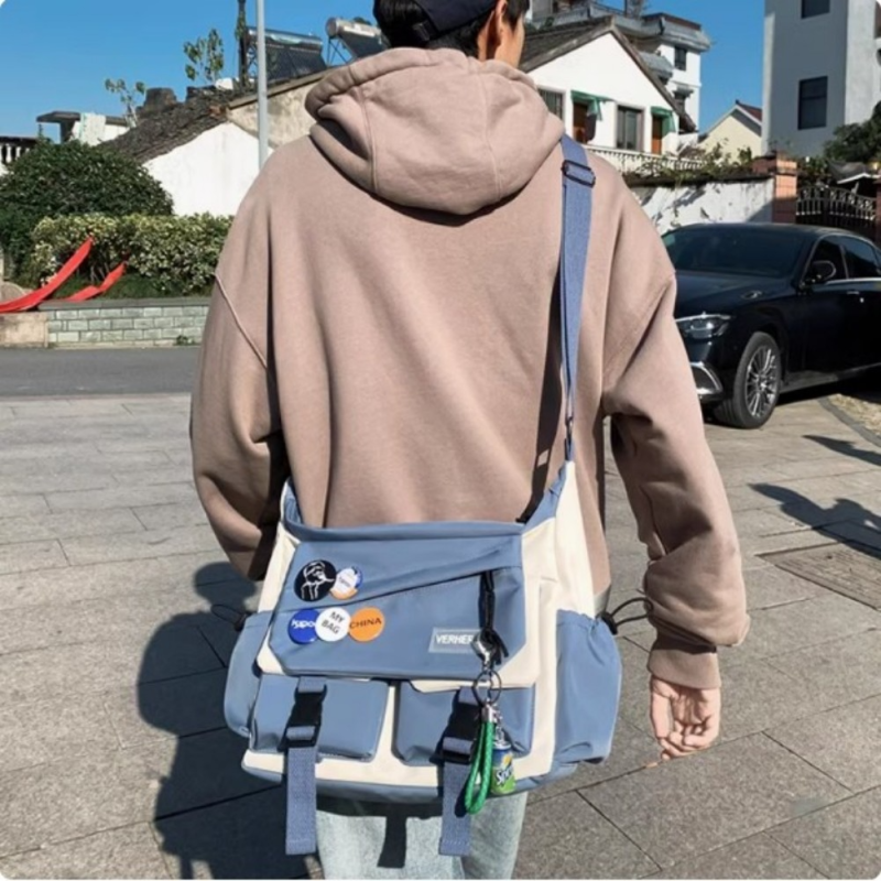 Versatile Crossbody Messenger Bag Backpack  Large Capacity Aesthetic Cute Casual Travel  Daypacks