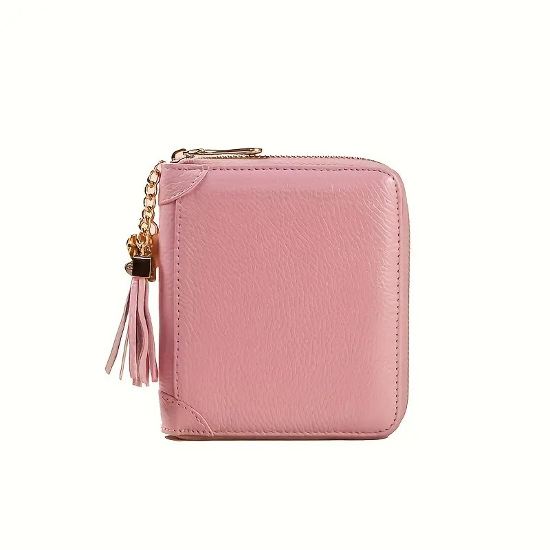 Womens Coin Purse Credit  Zip Leather Card Case RFID Blocking