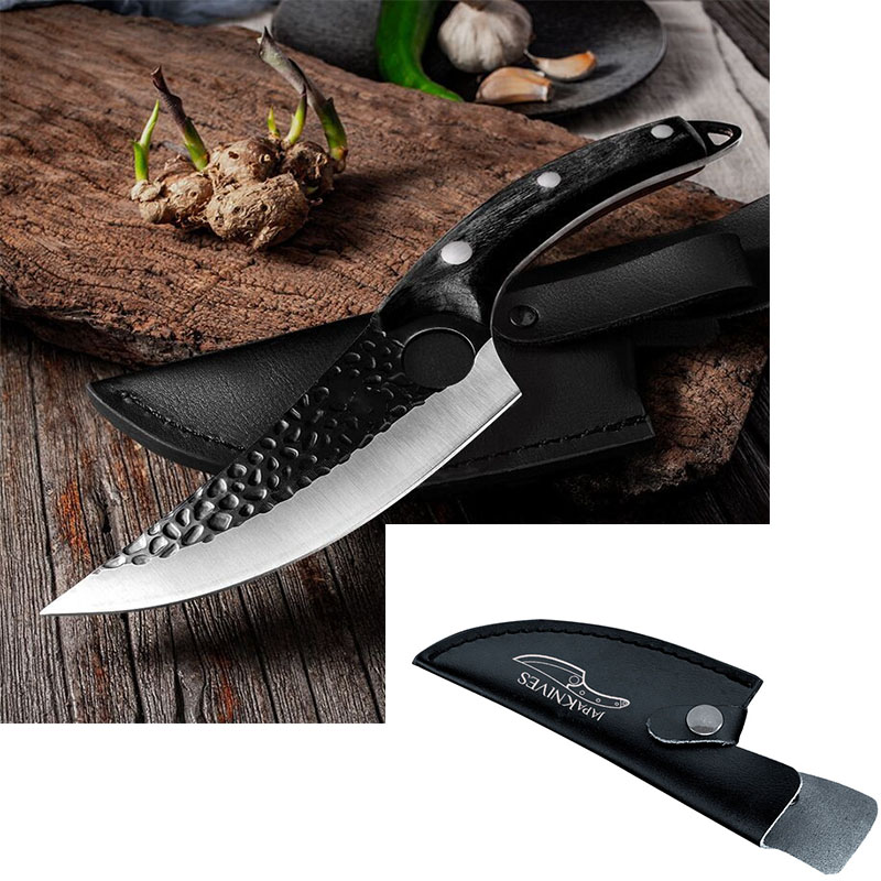 Butcher butcher for meat and bone with small scimitar