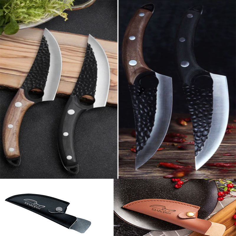 Butcher butcher for meat and bone with small scimitar