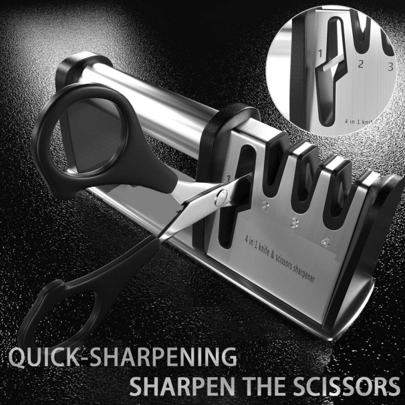 1pcs 4-in-1 Kitchen Blade and Scissor Sharpening Tool