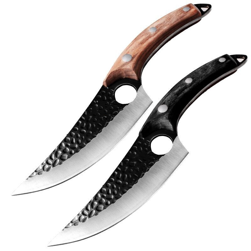 Butcher butcher for meat and bone with small scimitar