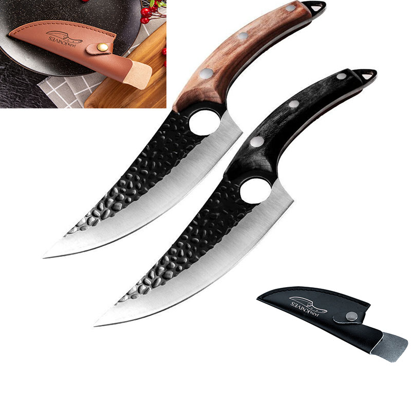 Butcher butcher for meat and bone with small scimitar