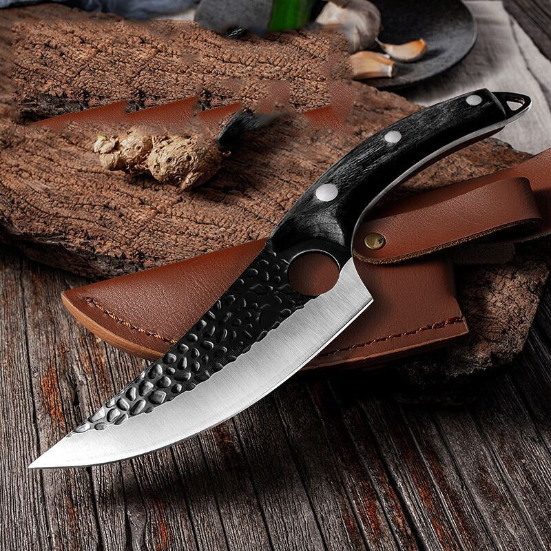 Butcher butcher for meat and bone with small scimitar