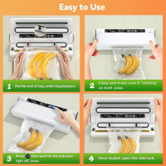 Vacuum sealing machine, food preservation vacuum sealing machine, with 10/20/50 food preservation bag, one-touch automatic food vacuum sealing machine, digital display vacuum sealing and independent sealing function