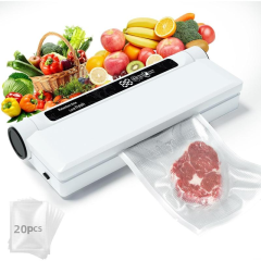 Vacuum sealing machine, food preservation vacuum sealing machine, with 10/20/50 food preservation bag, one-touch automatic food vacuum sealing machine, digital display vacuum sealing and independent sealing function