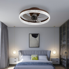 Minimalist modern ceiling fan with light and remote control, dimmable LED ceiling fan, 6-speed, timing reversible blades, modern ceiling light for bedroom nursery with remote control