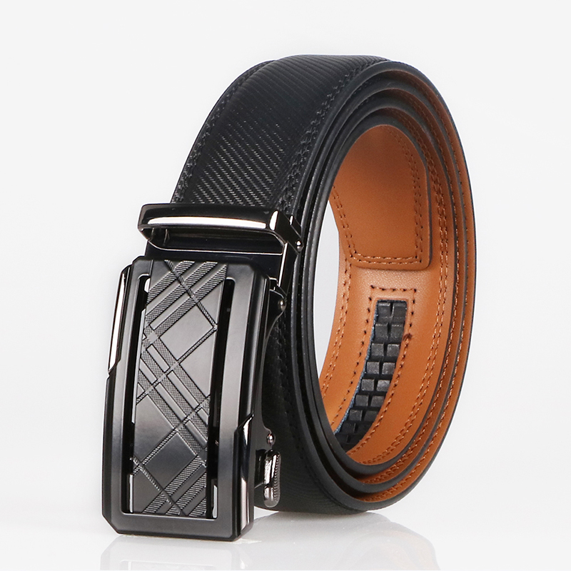 Leather Ratchet Belt Men - Customizable Fit, Effortless Style