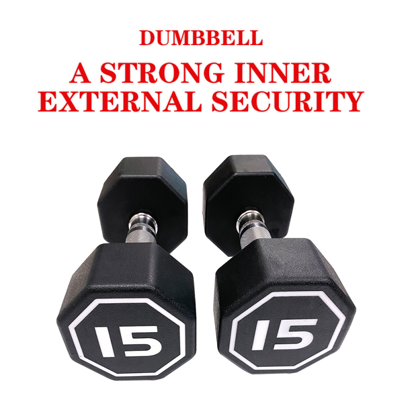 A4A 15LB per pair（2 pieces） apollo Dumbbell  for both commercial and home usage  High-end Coated Octagon Dumbbells