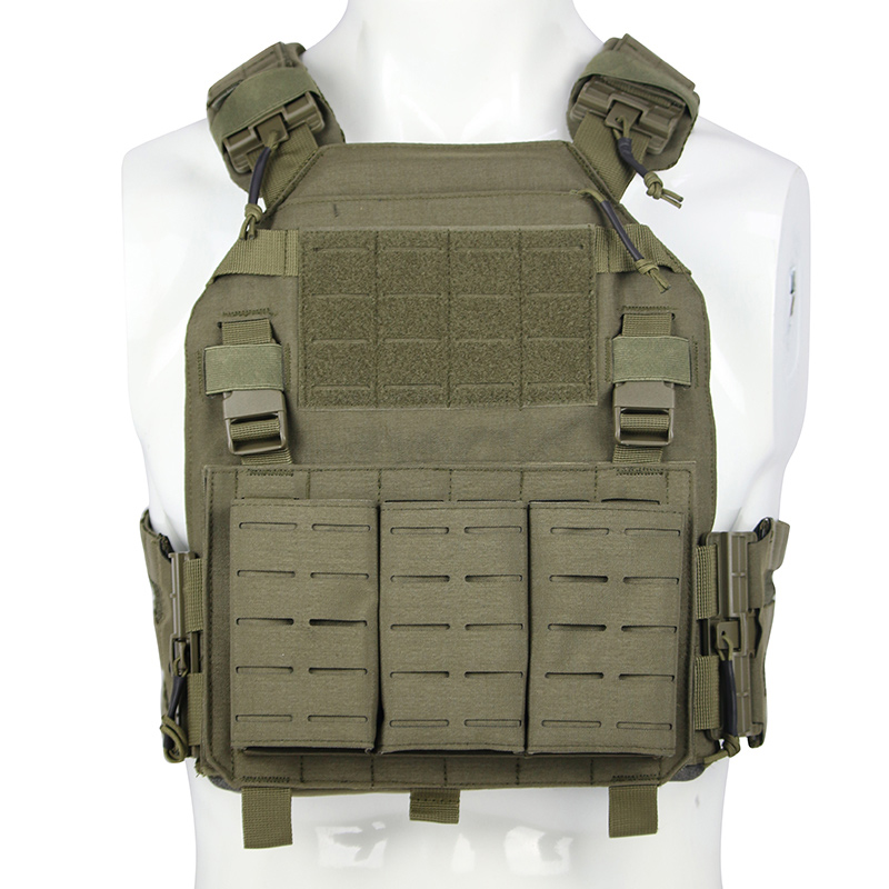Molle Quick Release Buckles Vest with Side Cummerbund Pouches and Triple Pouch