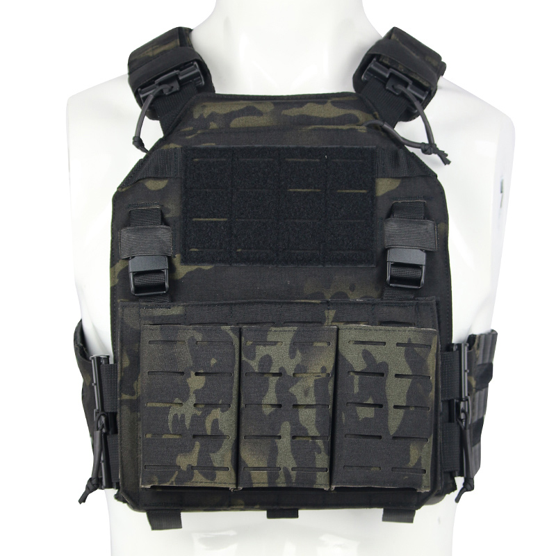 Molle Quick Release Buckles Vest with Side Cummerbund Pouches and Triple Pouch