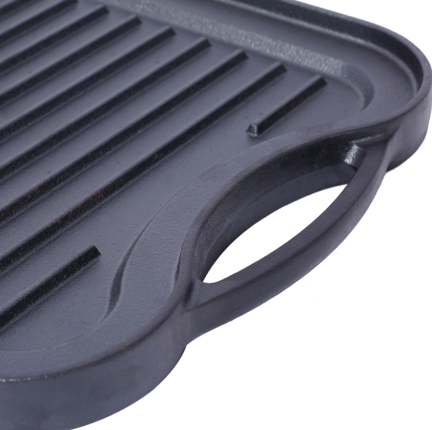 Pre-Seasoned Cast Iron Reversible Rectangular Grill/Griddle, Black,20inch x 10inch
