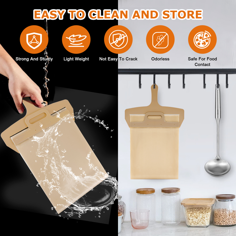 Magic Sliding Pizza Peel Shovel with Handle Non-stick Easy Transfer for Pizza Dough for Grill and Ovens