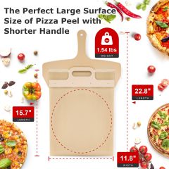 Magic Sliding Pizza Peel Shovel with Handle Non-stick Easy Transfer for Pizza Dough for Grill and Ovens