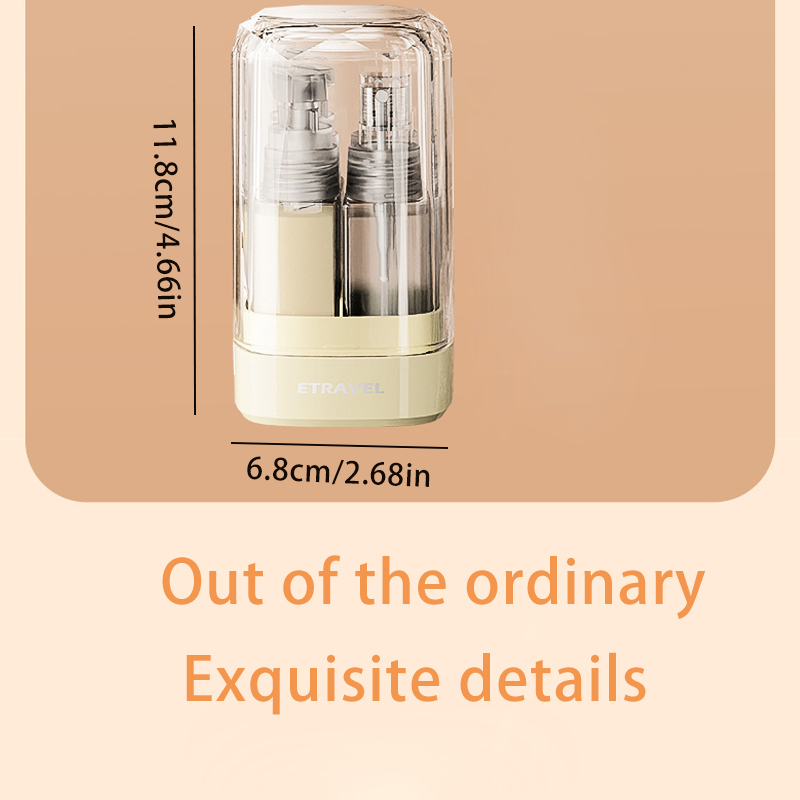 2Pcs package 4-in-one Travel Portable Dispenser Bottle（Color Random)