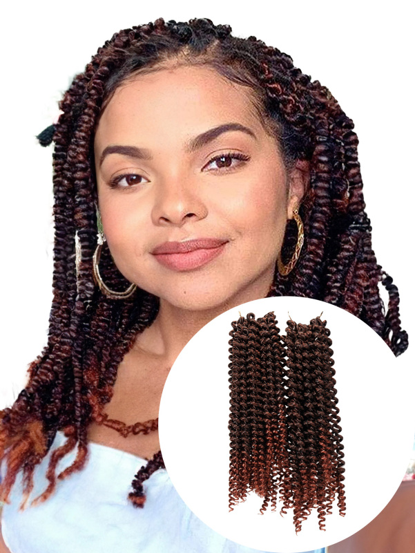 "Spring Twist Hair  Synthetic Fiber Braiding  Hair Extensions"
