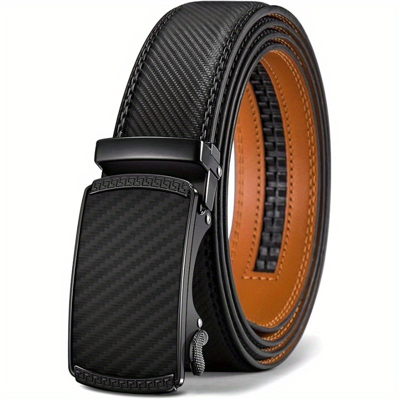 Ratchet Dress Belt Genuine Leather Cowhide Men's Belt