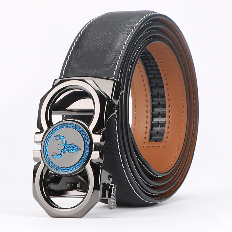 Genuine Leather Cowhide Men's Belt 1 3/8" for Dress Pants - Adjustable Belt