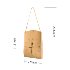 Leather Wall Clock, Decorative Quartz Wall Clock