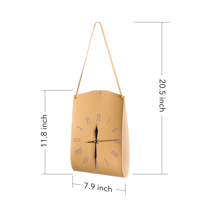 Leather Wall Clock, Decorative Quartz Wall Clock