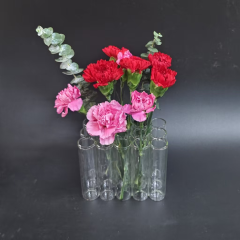 A set of 15 connected tube vases