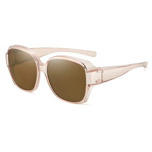Dual-Use Clip-On Fashion Glasses - Crystals, Stylish Rectangular Design, Unisex, Driving Accessories, Eyewear Accessories