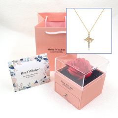 Necklace gift box Faux flowers