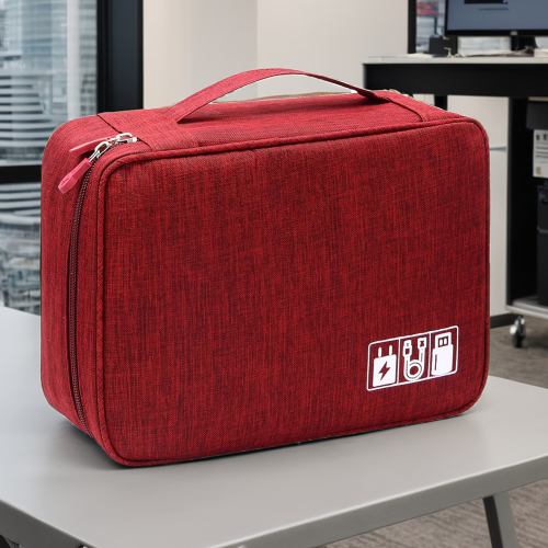 Electronics Organizer Travel Case, Waterproof Cable Organizer Bag for Electronic Accessories Layer Large Shockproof Cable Carrying Case for Cord, Power Bank, Tablet
