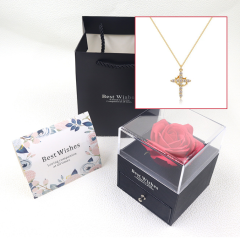Necklace gift box Faux flowers