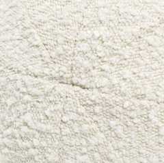 Luna 12" Round Sphere Accent Ball Throw Pillow, Ivory White Boucle