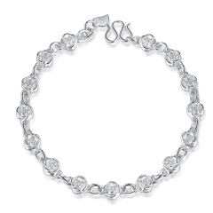 "Emma Manor Rose Flower Link Bracelet for Women "