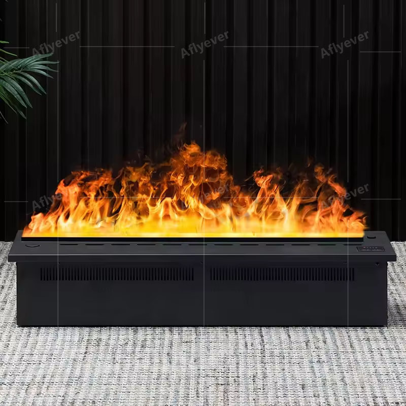 2025 new atomized fireplace embedded simulation false flame living room fireplace TV cabinet humidifier fireplace