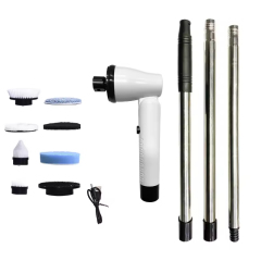 KEROMEE Electric Spin Scrubber, Handheld Adjustable Shower Scrubber with Long Handle