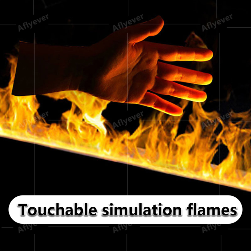 2025 new atomized fireplace embedded simulation false flame living room fireplace TV cabinet humidifier fireplace