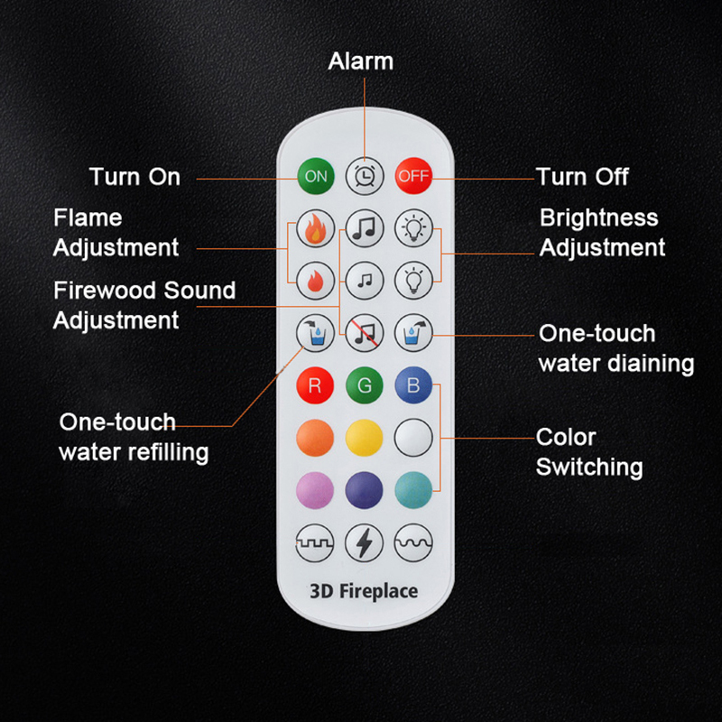 2025 new atomized fireplace embedded simulation false flame living room fireplace TV cabinet humidifier fireplace