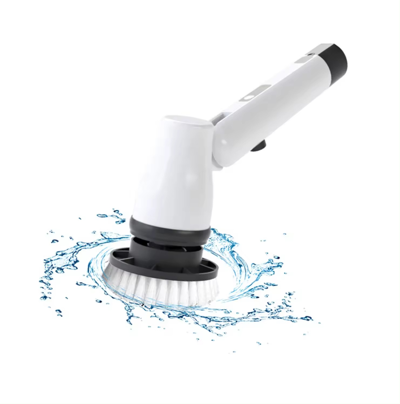 KEROMEE Electric Spin Scrubber, Handheld Adjustable Shower Scrubber with Long Handle