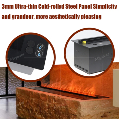 2025 new atomized fireplace embedded simulation false flame living room fireplace TV cabinet humidifier fireplace