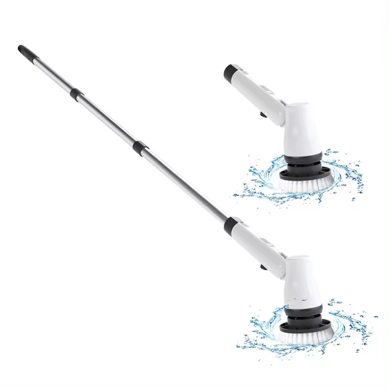 KEROMEE Electric Spin Scrubber, Handheld Adjustable Shower Scrubber with Long Handle