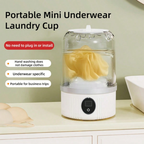 Portable Washing Machine-USB Rechargeable Foldable Mini Lingerie Washer for Underwear-Socks Baby Clothes