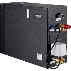 VEVOR 12KW Steam Shower Generator, Segmented Heating &amp; Temperature Customization &amp; 24h Timer Steam Kit, Automatic Drainage Home Steam Shower System