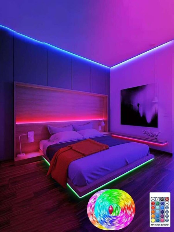 EP LIGHT 65.6 ft. LED Smart Strip Lights Remote Control App Control Party Holiday lighting