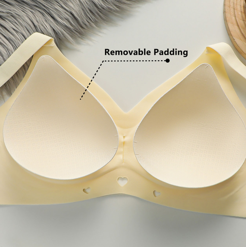 Plus Size Seamless Bra Anti-Sagging &amp; Push-Up Seamless Wirefree Bra For Women Removable Padded Adjustable Shoulder trap