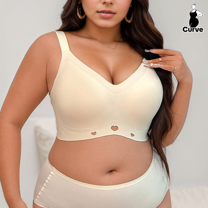 Plus Size Seamless Bra Anti-Sagging &amp; Push-Up Seamless Wirefree Bra For Women Removable Padded Adjustable Shoulder trap