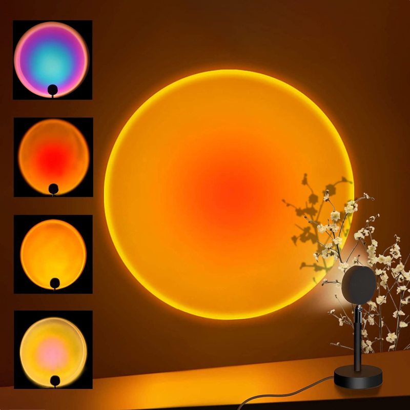 Sunset Projector Table Lamp RGB LED Ambient night light Holiday gift birthday gift
