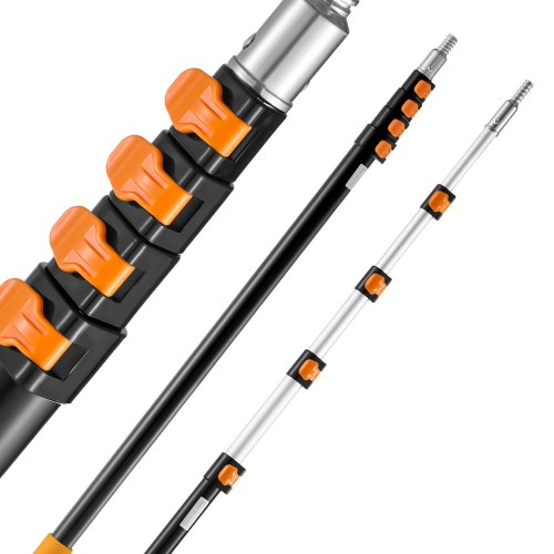 Telescoping Pole, 6 to 24 FT Pole, Extension Multi-Purpose Pole, Sturdy Aluminum Alloy Paint Extendable Pole with Flip-Lock Design, Telescopic Pole for Painting, Dusting and Cleaning