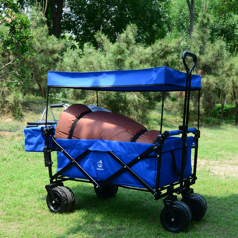Collapsible Wagon Heavy Duty Folding Wagon Cart blue